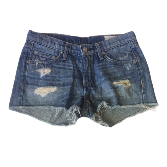 Rag & Bone Jean Shorts Distressed w/ Holes 24
